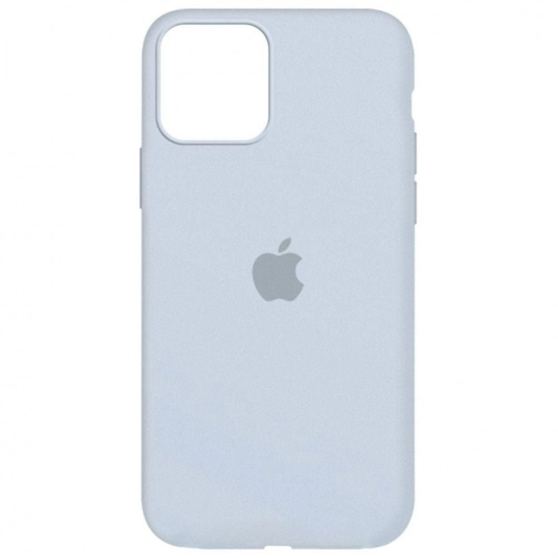 Silicone Case Full для iPhone 15 Pro Max /15 про макс закритий низ (43) light blue сіро-блакитний