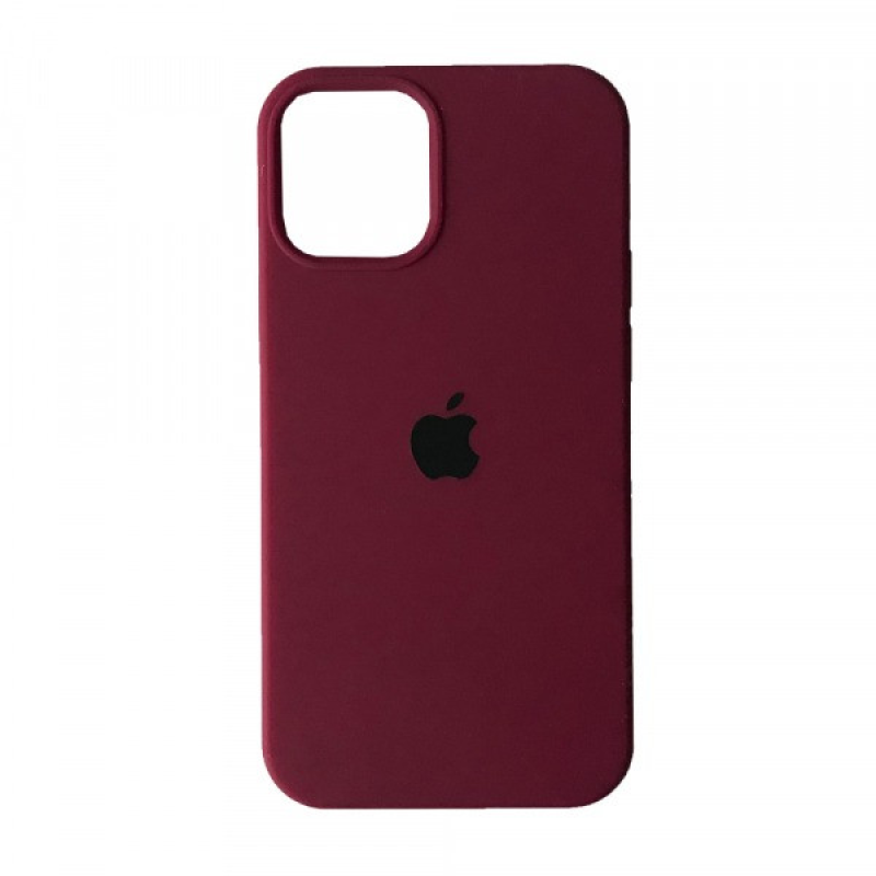 Silicone Case Full для iPhone 15 Pro/15 про закритий низ marsala марсала, бордовий