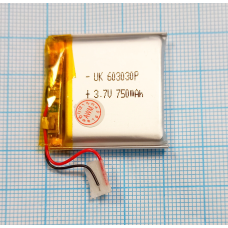 Акумулятор внутрішній 5.5х30х30 мм (750mAh 3,7V) 603030 AAA клас в Запоріжжі