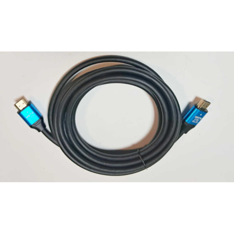 Кабель HDMI-HDMI (2.0V) 2K*4K 3 м Чорний із блакитним