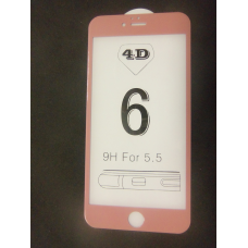 Захисне скло 4D Iphone 6plus Рожевий