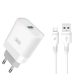 Мережевий зарядний пристрій XO L63 1USB QC3.0 15W Fast + кабель type C White