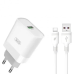 Мережевий зарядний пристрій XO L63 1USB QC3.0 15W Fast + кабель type C White