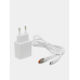Зарядний мережевий пристрій, адаптер живлення DENMEN DC02T (2 USB 2.1 A) Type-C White