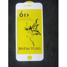 Захисне скло 6D PREMIUM для Iphone 8 white білий