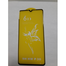 Захисне скло 6D Huawei P30 Black чорний