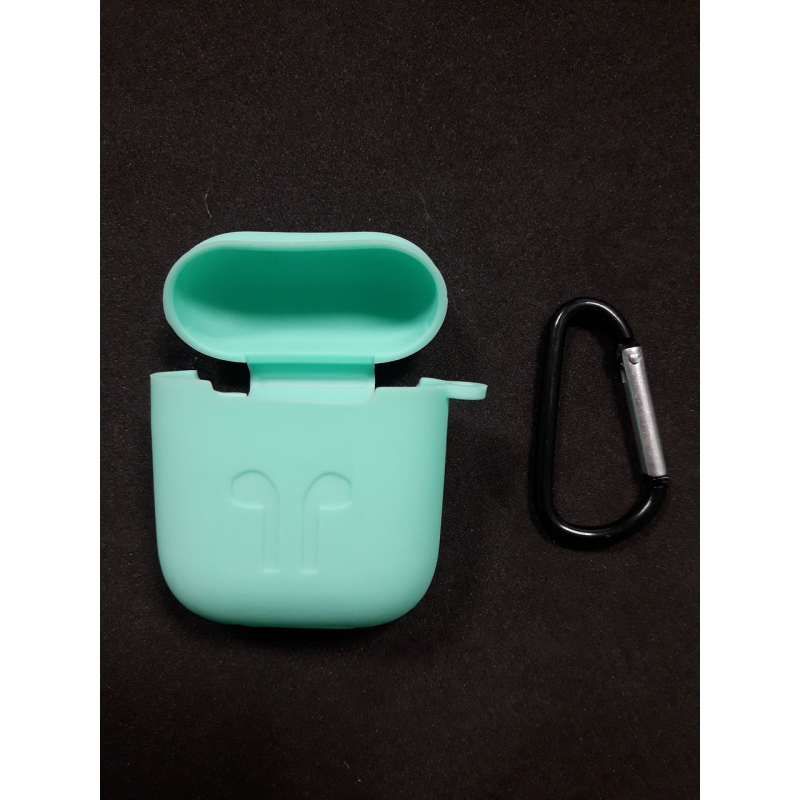 Чохол для навушників case Apple Airpods бірюзовий