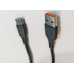 Кабель USB — Type-C з функцією швидкого заряджання та передавання даних Denmen USB to Type-C чорний 1 м тих упак