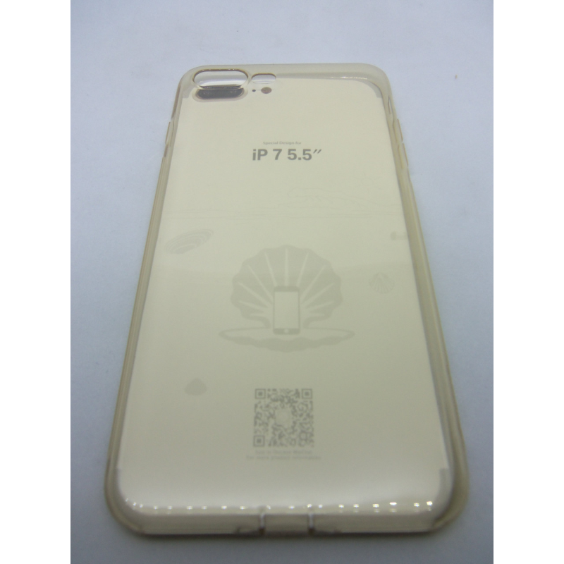 Чохол силіконовий супер тонкий Oucase Ultra Slim Unique SKID iPhone7 plus 5,5“ прозоро-золотистий