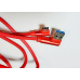 Кабель USB — Type-C з функцією швидкого заряджання ткане обплетення кутовий USB to Type-C червоний 1 м