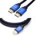 Кабель HDMI-HDMI (2.0V) 2K*4K 5 м Чорний з блакитним