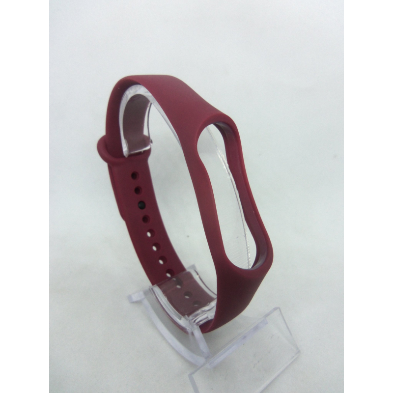 Ремінець силіконовий браслет Mi Band 3/4 MiBand 3/4 мі бенд 3/4 колір бордовий