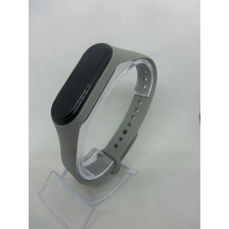 Ремінець силіконовий браслет Mi Band 3/4 MiBand 3/4 мі бенд 3/4 колір сірий