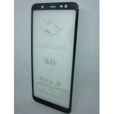 Захисне скло 5D для SAMSUNG SM-J810F Galaxy J8 2018 Black на весь екран чорний