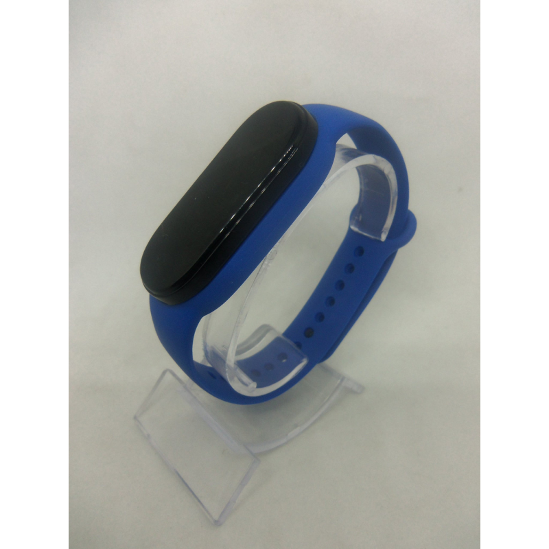 Ремінець силіконовий браслет Mi Band 5 мі бенд 5 синій