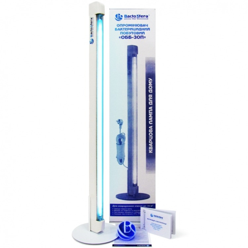 Бактерицидний опромінювач BactoSfera OBB 30POZONE: озонова бактерицидна лампа, 8000 год