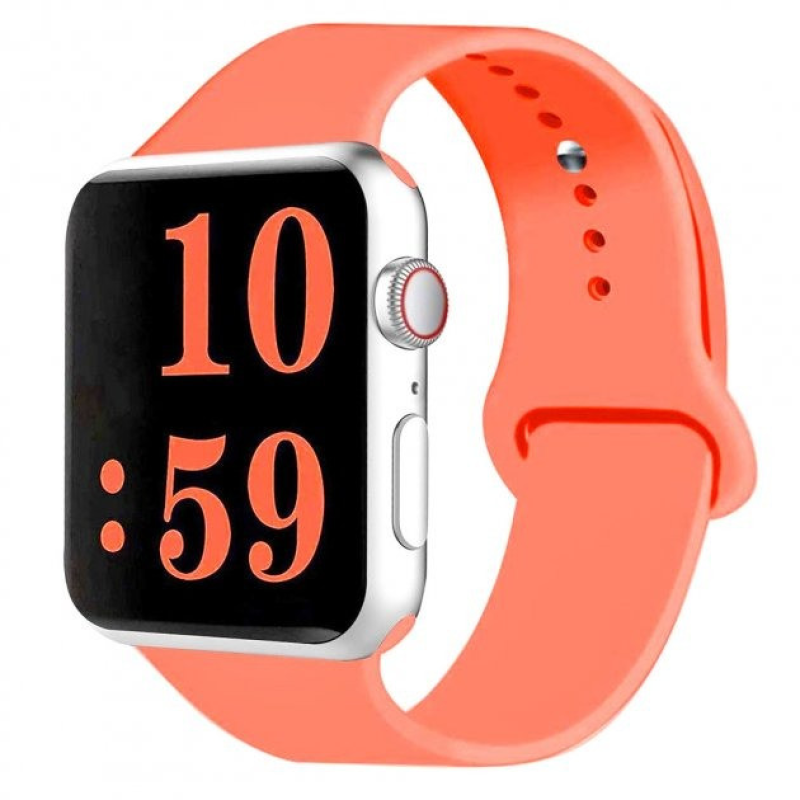 Браслет, силіконовий ремінець для Apple Watch 38-40 mm помаранчевий