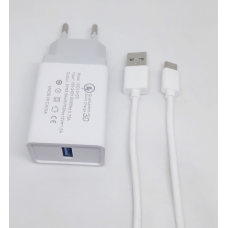 Швидка зарядка для телефону design Motorolla Qualcomm Quick Charge 3.0 з кабелем Type-C