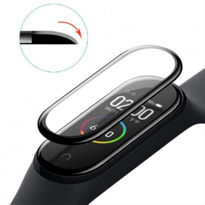 Захисна плівка для смарт-годинника Glass Xiaomi Mi Band 6 Pmma  Чорний