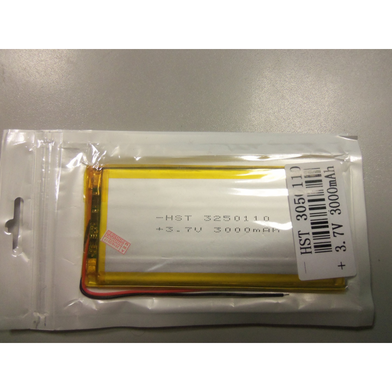 Внутрішній Акумулятор 3*52*110 (3000 mAh 3,7 V) 3050110 AAA клас в Запоріжжі