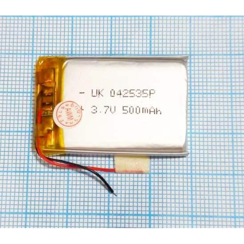 Внутрішній Акумулятор 4*25*35 (500 mAh 3,7 V) 042535 AAA клас в Запоріжжі