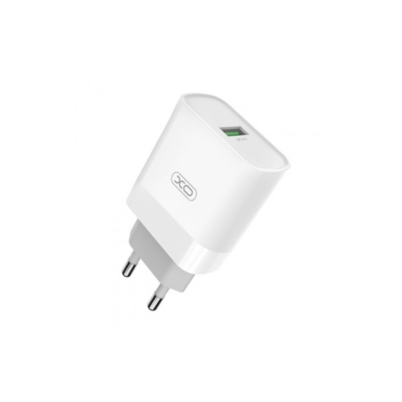 Сетевое зарядное устройство XO L63 QC3.0 с 1USB/15W Безопасное Белое  Сетевое зарядное устройство “XO“ L63 1 U