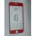Захисне скло 4D Iphone 6/6S червоний
