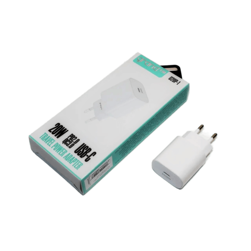 Зарядний пристрій GRAND U20P-1 USB-C PD20W White