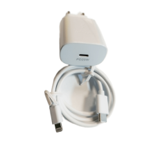 Зарядное устройство GRAND U20P-1 USB-C PD20W с кабелем, Type-C  to Lightning White													 білий