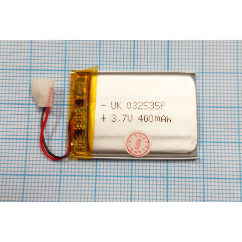 Внутрішній акумулятор 3*25*35 (400 mAh 3,7V) 032535 AAA клас в Запоріжжі