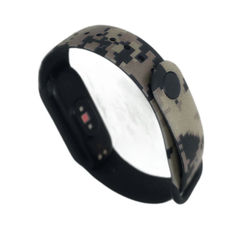 Ремінець силіконовий браслет Mi Band 5/6 мі бенд 5/6 пікселів чорний