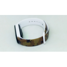 Ремінець силіконовий браслет Mi Band 3/4 мі бенд 3/4 піксель білий