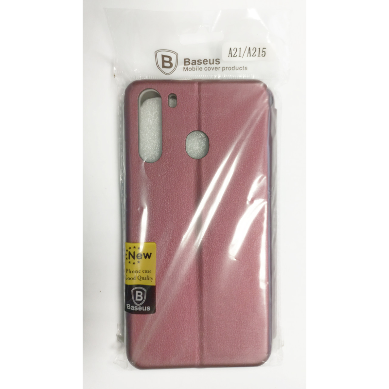 Чохол-книжка Baseus Premium Edge Samsung А21/А215  гранатовий