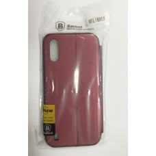 Чохол-книжка Baseus Premium Edge Samsung А01/А015 бордовий